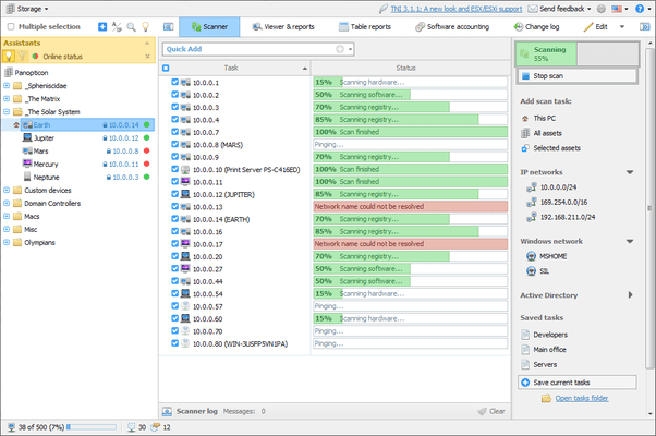 Captura de tela do Total Network Inventory